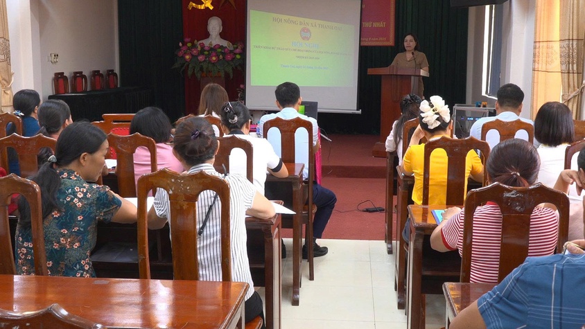 Hội Nông dân xã tổng kết công tác tổ chức Đại hội đại biểu Hội Nông dân xã nhiệm kỳ 2025-2030