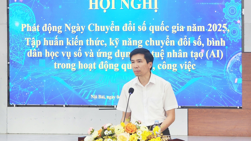XÃ NỘI BÀI TỔ CHỨC HỘI NGHỊ PHÁT ĐỘNG NGÀY CHUYỂN ĐỔI SỐ QUỐC GIA