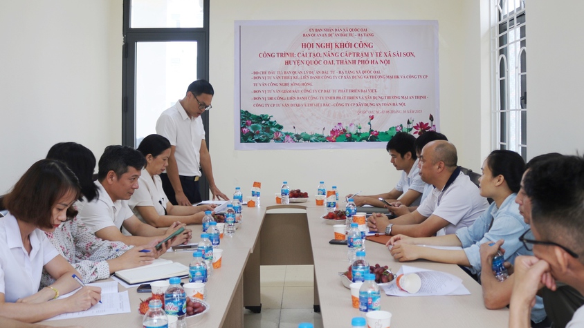 Khởi công dự án cải tạo, nâng cấp Điểm Y tế sài sơn  xã Quốc Oai góp phần nâng cao chất lượng chăm sóc sức khỏe nhân dân trên địa bàn