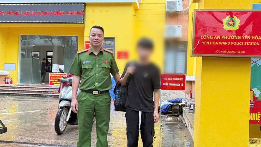 Công an phường Yên Hòa kịp thời ngăn chặn, giải cứu nam thiếu niên 17 tuổi người Dân tộc Mông thoát khỏi bẫy “việc nhẹ, lương cao”.