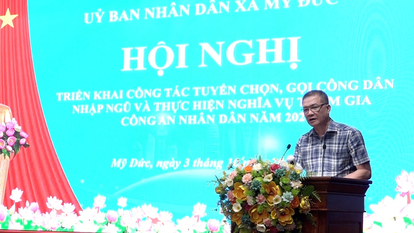 Xã Mỹ Đức triển khai công tác tuyển chọn, gọi công dân nhập ngũ và thực hiện nghĩa vụ tham gia Công an Nhân dân năm 2026