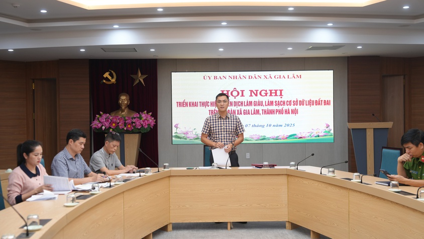 UBND XÃ GIA LÂM TRIỂN KHAI CHIẾN DỊCH LÀM GIÀU, LÀM SẠCH CƠ SỞ DỮ LIỆU ĐẤT ĐAI