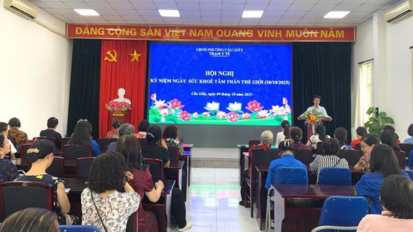 TRẠM Y TẾ PHƯỜNG CẦU GIẤY TỔ CHỨC HỘI NGHỊ KỶ NIỆM NGÀY SỨC KHỎE TÂM THẦN THẾ GIỚI 10/10/2025