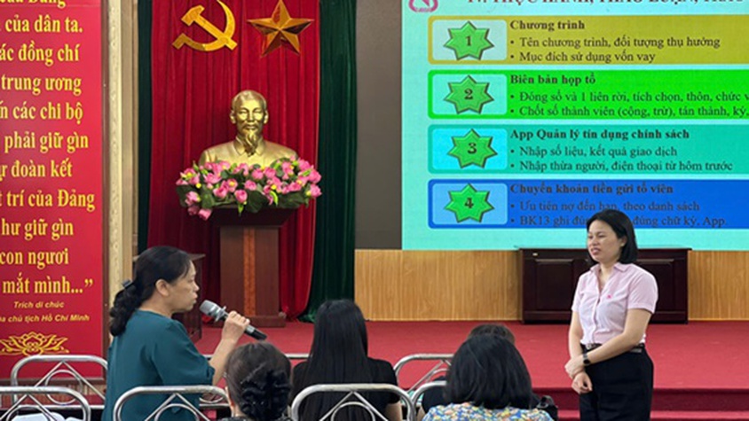 Ngân hàng Chính sách xã hội huyện Hoài Đức tập huấn nghiệp vụ tín dụng chính sách xã hội năm 2025