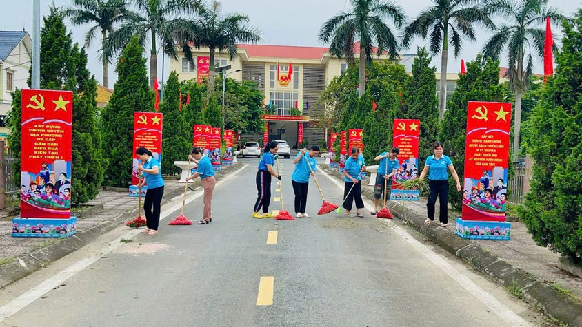 Ra quân làm đẹp cảnh quan đón chào thời khắc chính quyền địa phương 2 cấp chính thức vận hành