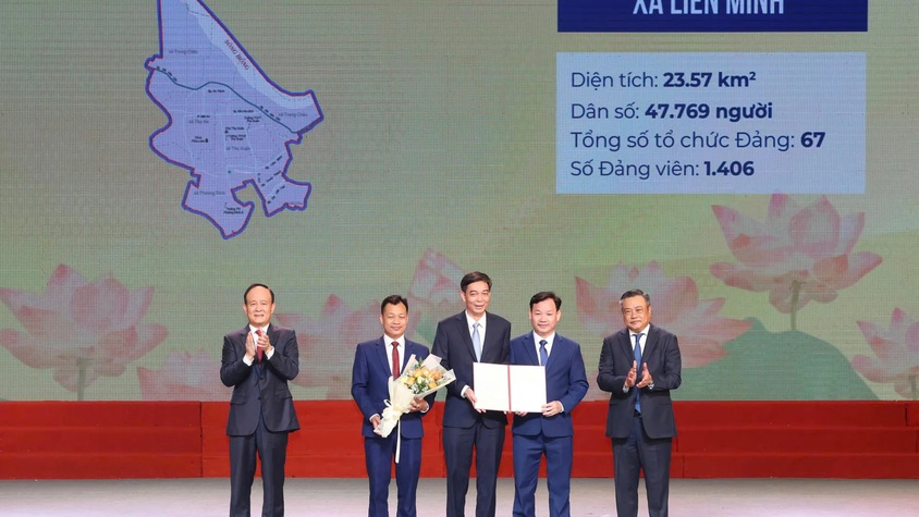 Công bố các Quyết định về tổ chức bộ máy và nhân sự xã Liên Minh