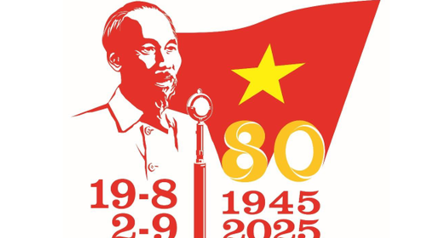 Mẫu biểu trưng (logo) sử dụng trong các hoạt động tuyên truyền Kỷ niệm 80 năm Cách mạng tháng Tám và Quốc khánh 2/9