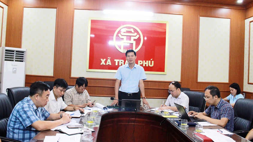 Đảng uỷ xã Trần Phú: họp Ban chấp hành đóng góp ý kiến vào dự thảo báo cáo chính trị Đại hội Đảng bộ xã lần thứ nhất, nhiệm kỳ 2025-2030