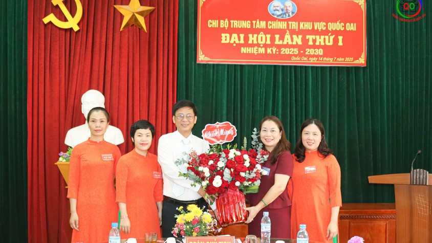 Chi bộ Trung tâm Chính trị khu vực Quốc Oai tổ chức thành công Đại hội lần thứ I, nhiệm kỳ 2025 – 2030