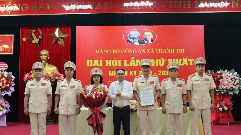 CÔNG AN XÃ THANH TRÌ TỔ CHỨC THÀNH CÔNG ĐẠI HỘI ĐẢNG BỘ LẦN THỨ I, NHIỆM KỲ 2025 – 2030