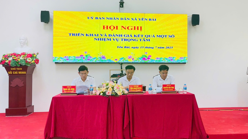 UBND xã Yên Bài tổ chức hội nghị triển khai và đánh giá một số nhiệm vụ trọng tâm năm 2025