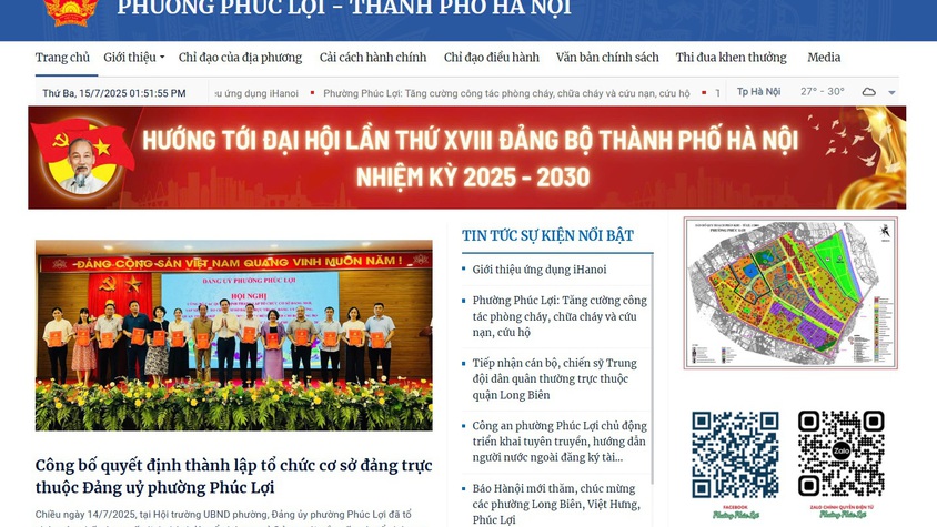 Hà Nội: triển khai tuyên truyền trên 126 trang thông tin điện tử cấp phường, xã sau sắp xếp
