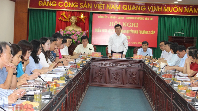Phường Yên Sở tổ chức Hội nghị triển khai nhiệm vụ của chính quyền địa phương hai cấp năm 2025