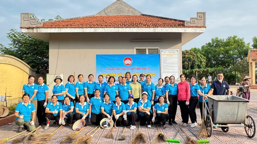 MẶT TRẬN TỔ QUỐC VIỆT NAM PHƯỜNG THANH LIỆT CHUNG TAY BẢO VỆ MÔI TRƯỜNG, XÂY DỰNG KHÔNG GIAN XANH
