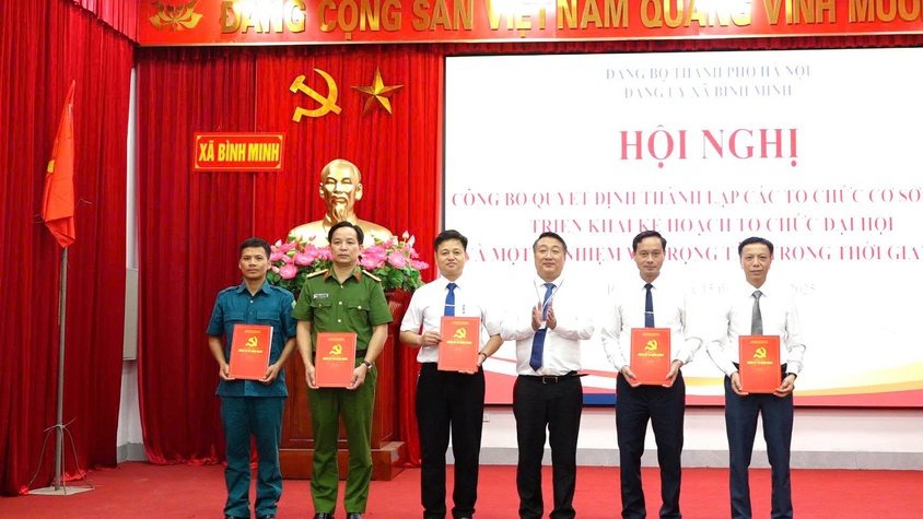 Đảng ủy xã Bình Minh tổ chức Hội nghị Công bố quyết định thành lập các tổ chức Đảng trực thuộc và triển khai một số nhiệm vụ trọng tâm