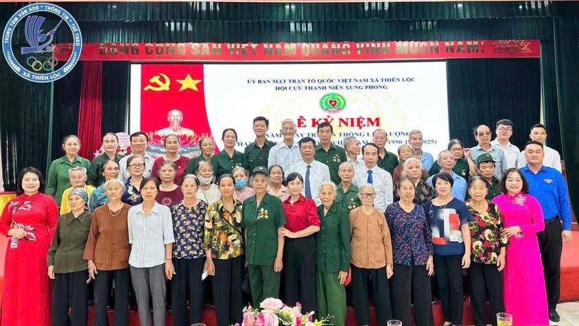 Hội Cựu thanh niên xung phong xã Thiên Lộc tổ chức Lễ kỷ niệm 75 năm ngày truyền thống lực lượng Thanh niên xung phong Việt Nam (15/7/1950 - 15/7/2025)
