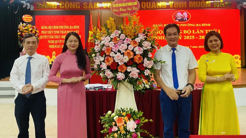 Tổ chức thành công Đại hội Đảng bộ UBND phường Ba Đình lần thứ I, nhiệm kỳ 2025 - 2030