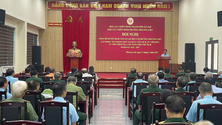Công bố Quyết định thành lập Hội Cựu chiến binh phường Phương Liệt và lấy phiếu tín nhiệm