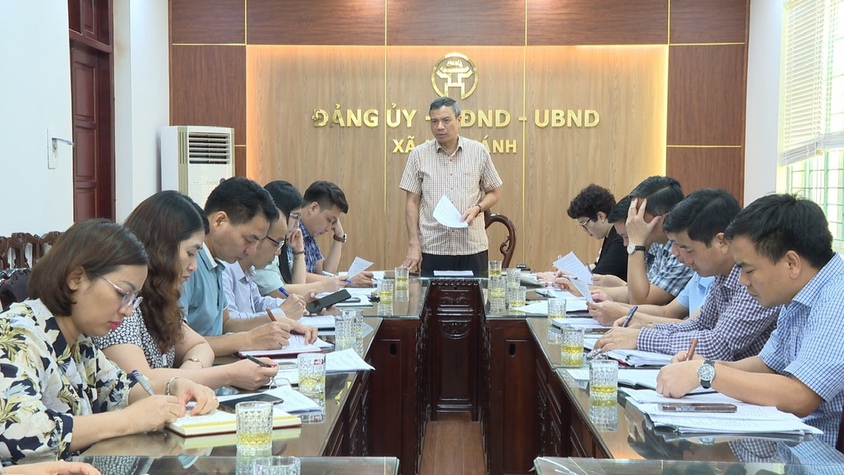 Thường trực HĐND xã giao ban chuẩn bị nội dung kỳ họp thứ hai HĐND xã An Khánh khóa XXI, nhiệm kỳ 2021-2026