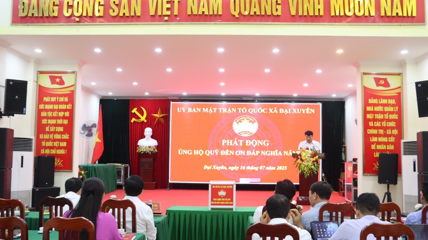 Ủy ban MTTQ xã Đại Xuyên  phát động ủng hộ Quỹ “Đền ơn đáp nghĩa” năm 2025