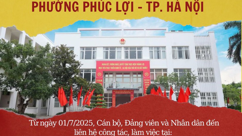 Địa điểm trụ sở làm việc của Đảng ủy - HĐND - UBND - Ủy ban MTTQ; Điểm phục vụ hành chính công; Công an phường; Quân sự phường và các đơn vị sự nghiệp phường Phúc Lợi