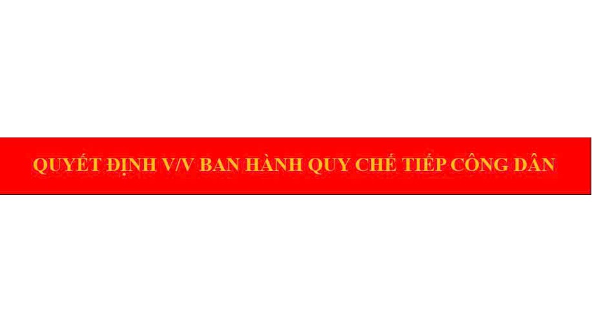 Quyết định về việc ban hành Quy chế Tiếp công dân của Ủy ban nhân dân xã Phúc Sơn