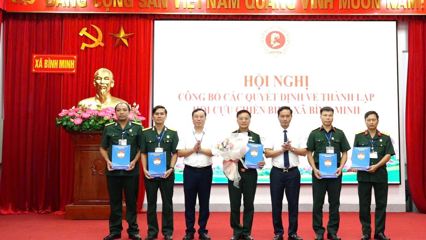 Công  bố Quyết định thành lập hội cựu chiến binh xã Bình Minh