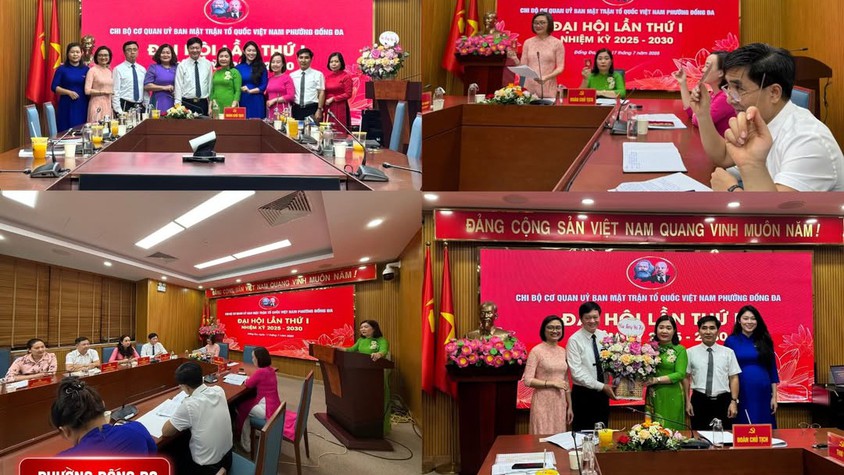 Đại hội chi bộ cơ quan Ủy ban MTTQ Việt Nam phường Đống Đa lần thứ I, nhiệm kỳ 2025 - 2030