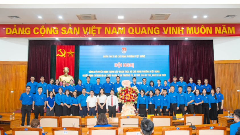 Đoàn TNCS Hồ Chí Minh phường Việt Hưng tổ chức Hội nghị công bố quyết định thành lập và chỉ định các chức danh chủ chốt