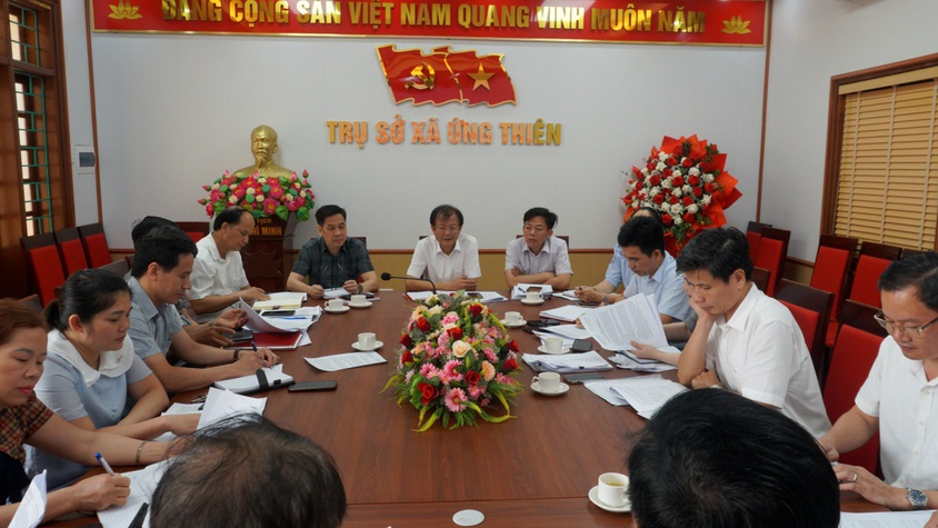 BCH Đảng bộ xã Ứng Thiên tổ chức hội nghị xin ý kiến góp ý dự thảo báo cáo chính trị trình đại hội Đảng bộ xã lần thứ I, nhiệm kỳ 2025-2030