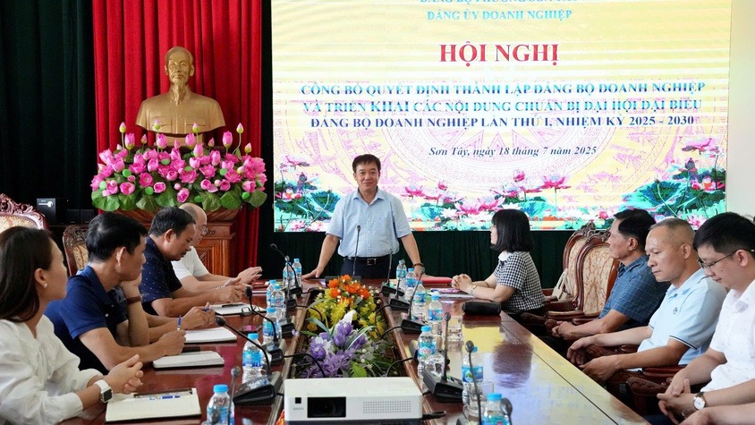 Phường Sơn Tây công bố Quyết định thành lập Đảng bộ Doanh nghiệp