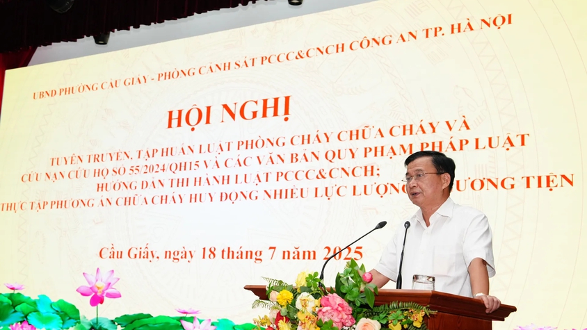 Phường Cầu Giấy: phổ biến pháp luật, tập huấn nghiệp vụ PCCC&CNCH