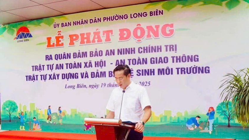 Phường Long Biên ra quân đảm bảo an ninh chính trị, trật tự an toàn xã hội – an toàn giao thông, trật tự xây dựng và đảm bảo vệ sinh môi trường