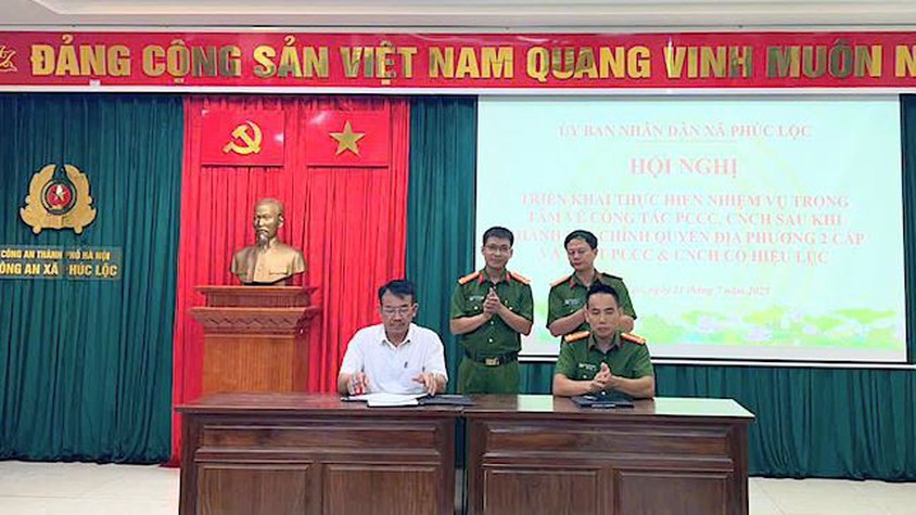 Phúc Lộc tổ chức Hội nghị triển khai nhiệm vụ trọng tâm về công tác Phòng cháy chữa cháy và Cứu nạn cứu hộ sau khi thành lập chính quyền địa phương 2 cấp và Luật Phòng cháy chữa cháy, Cứu nạn cứu hộ có hiệu lực