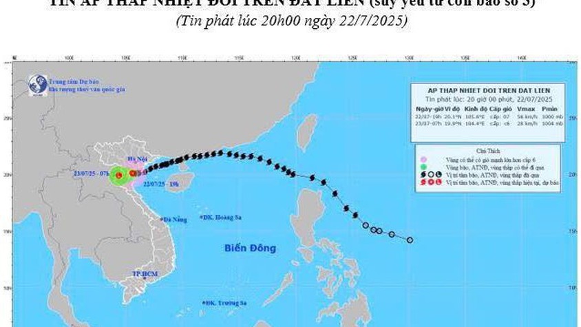 BÃO SỐ 3 ĐÃ SUY YẾU THÀNH ÁP THẤP NHIỆT ĐỚI