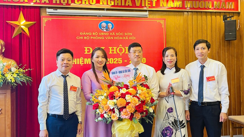 ĐẠI HỘI LẦN THỨ NHẤT CHI BỘ PHÒNG VH-XH XÃ SÓC SƠN THÀNH CÔNG TỐT ĐẸP!