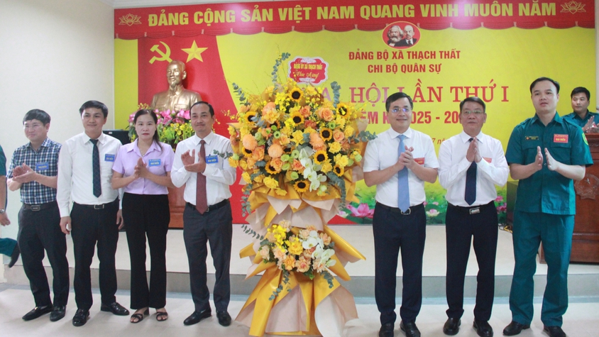 Đại hội Chi bộ Quân sự xã Thạch Thất nhiệm kỳ 2025 - 2030 thành công tốt đẹp