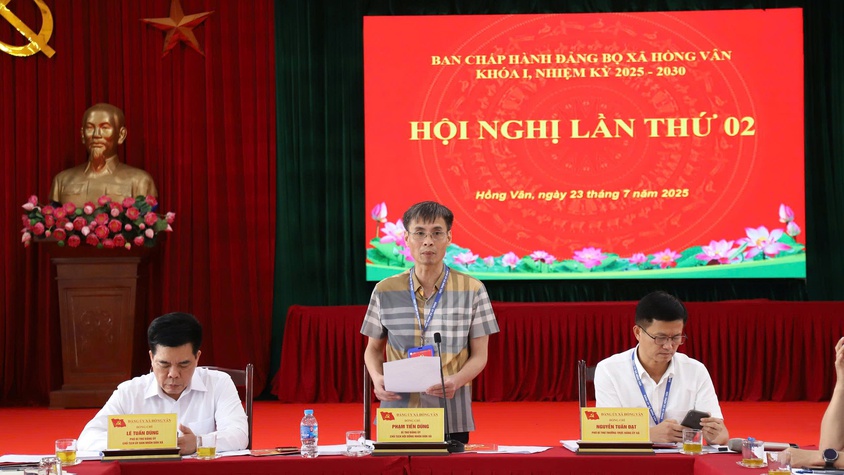 Hội nghị Ban Chấp hành Đảng bộ xã Hồng Vân lần thứ 02 (hội nghị mở rộng)