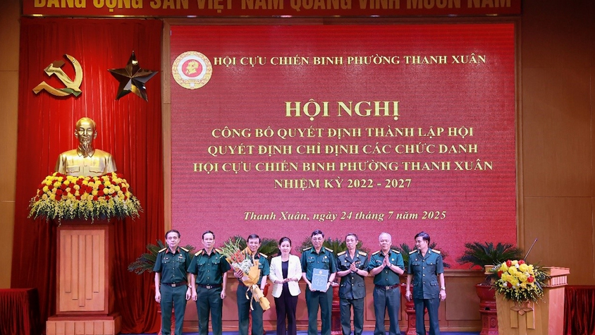 Hội nghị công bố Quyết định thành lập Hội Cựu chiến binh phường Thanh Xuân, nhiệm kỳ 2022-2027