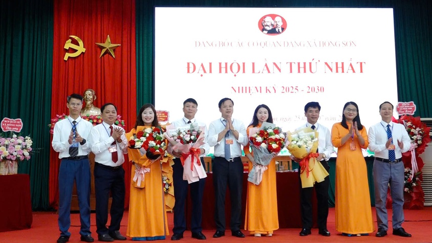 Đại hội Đảng bộ các cơ quan Đảng xã Hồng Sơn lần thứ I, nhiệm kỳ 2025 - 2030
