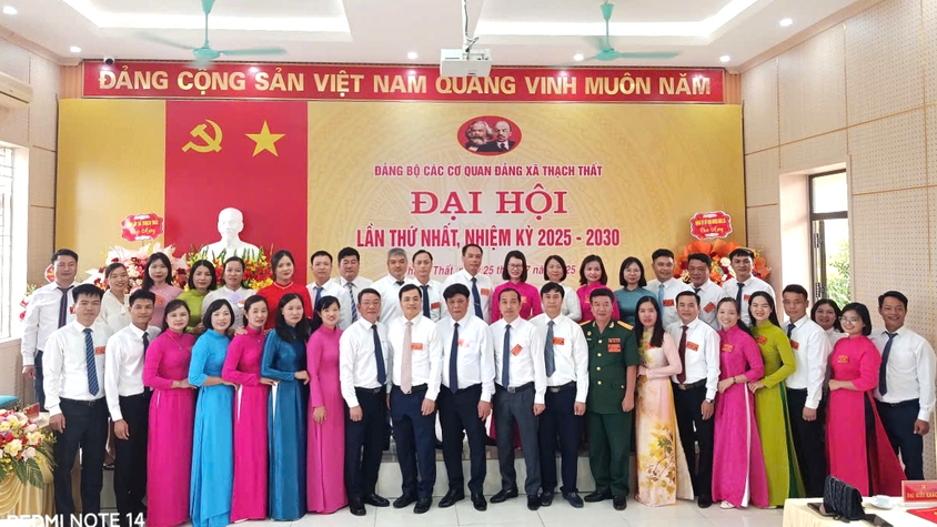 Đại hội Đảng bộ các cơ quan Đảng xã Thạch Thất lần thứ nhất, nhiệm kỳ 2025 - 2030: Đoàn kết - Dân chủ - Kỷ cương- Phát triển