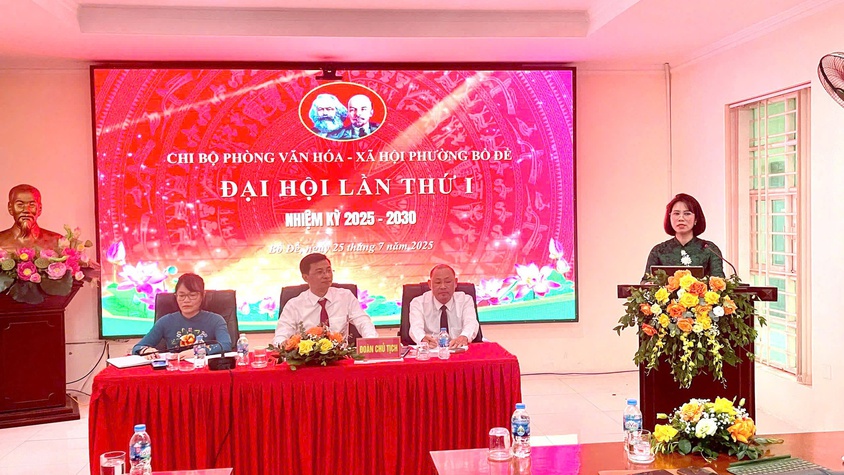 Đại hội Chi bộ Phòng Văn hóa – Xã hội phường Bồ Đề lần thứ I, nhiệm kỳ 2025 - 2030 thành công tốt đẹp