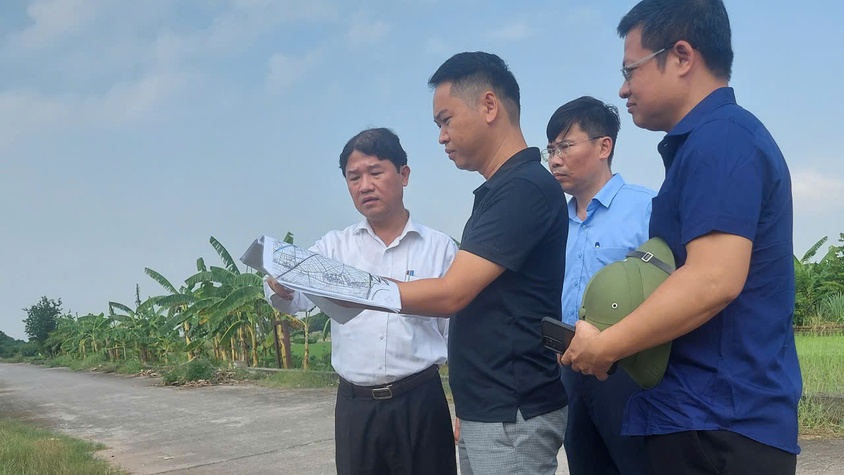 Lãnh đạo xã Thuận An kiểm tra tiến độ dự án trên địa bàn Xã