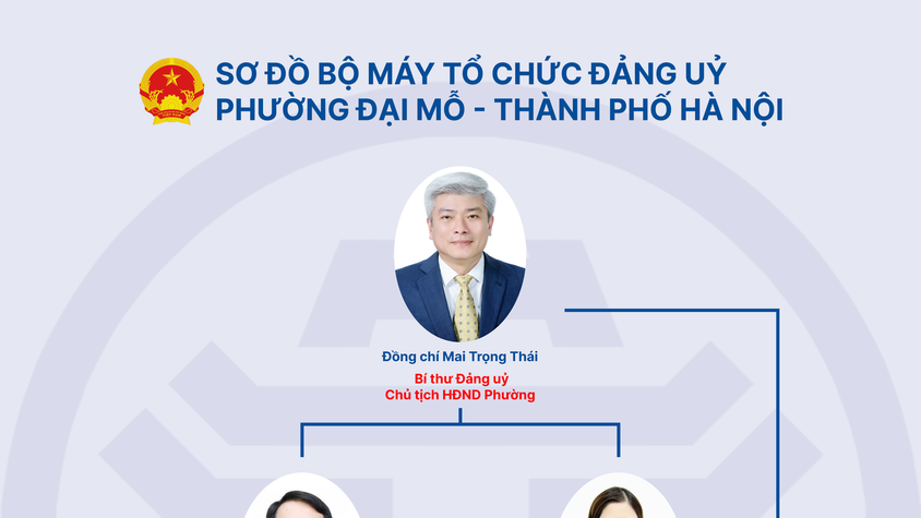 SƠ ĐỒ BỘ MÁY TỔ CHỨC ĐẢNG UỶ PHƯỜNG ĐẠI MỖ - THÀNH PHỐ HÀ NỘI