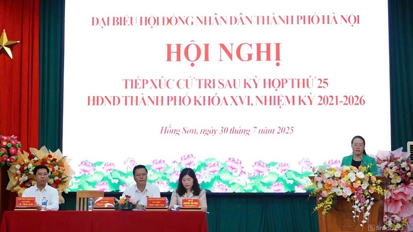 Đại biểu HĐND thành phố Hà Nội tiếp xúc cử tri các xã Hồng Sơn, Phúc Sơn, Mỹ Đức và Hương Sơn sau kỳ họp thứ 25, HĐND Thành phố
