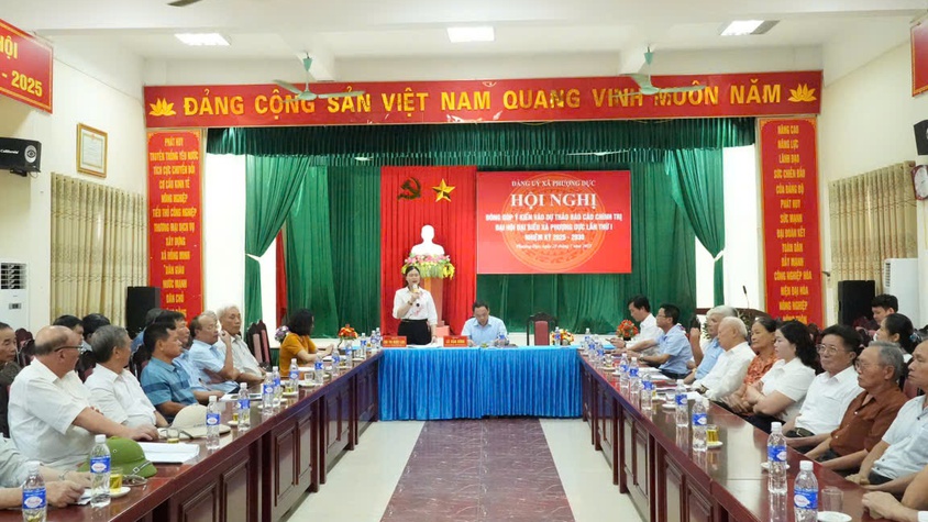 Đảng ủy xã Phượng Dực tổ chức hội nghị đóng góp ý kiến vào Dự thảo Báo cáo chính trị trình Đại hội đại biểu Đảng bộ xã lần thứ I, nhiệm kỳ 2025 – 2030