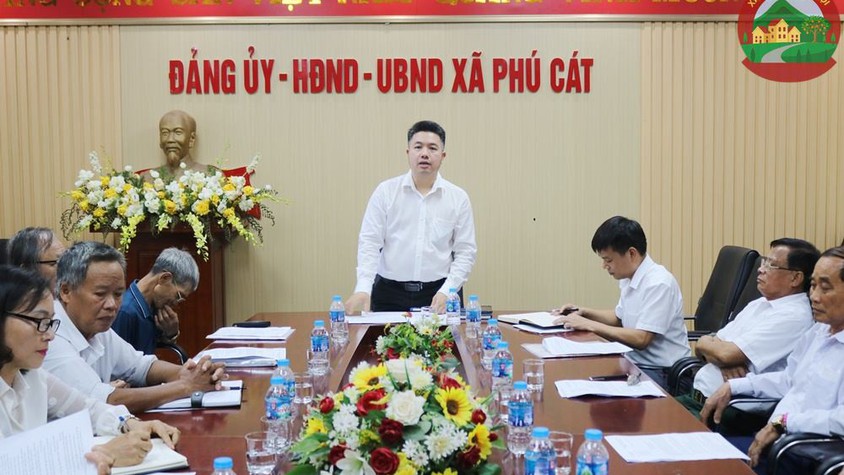 UBND xã Phú Cát tổ chức hội nghị hướng dẫn sắp xếp các hội quần chúng sau sáp nhập