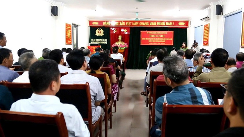 Phường Dương Nội sơ kết 01 năm hoạt động của lực lượng tham gia bảo vệ ANTT ở cơ sở và triển khai nhiệm vụ trọng tâm trong thời gian tới