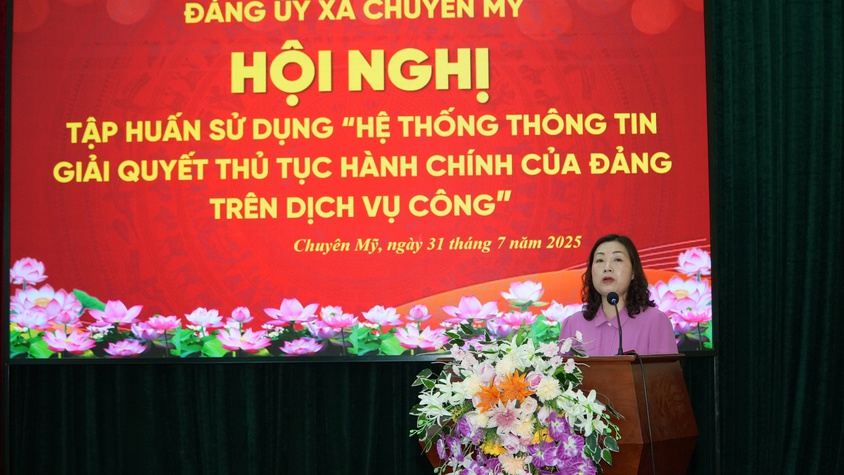 Đảng uỷ xã Chuyên Mỹ tổ chức tập huấn sử dụng 