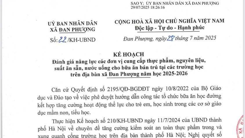 Kế hoạch số 22/KH-UBND của UBND xã Đan Phượng